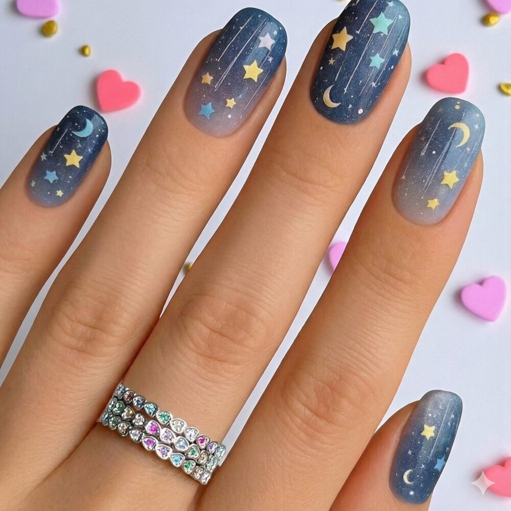 Rainbow Heart Ring S925 Sterling Silver Dainty Minimalist Bundle Offer Sz 7.5 - Picture 3 of 12